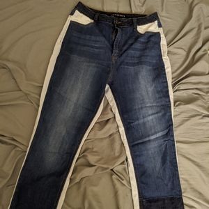 Unique Fashion Nova light and dark jeans